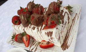 Strawberry Giant Twins Ice Cream Cake