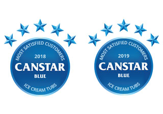 GOLDEN NORTH WON CANSTAR BLUE AWARD 2 YEARS IN A ROW – AUSTRALIA’S FAVOURITE ICE CREAM TUB