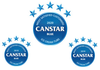 GOLDEN NORTH WON CANSTAR BLUE AWARD 3 YEARS IN A ROW – AUSTRALIA’S FAVOURITE ICE CREAM TUB