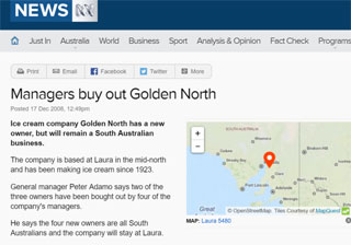 GOLDEN NORTH WAS SOLD TO THE CURRENT OWNERS COMPRISING OF 5 SA FAMILIES