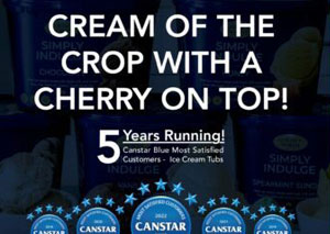 5 Years Running! Canstar Blue Most Satisfied Customers – Ice Cream Tubs